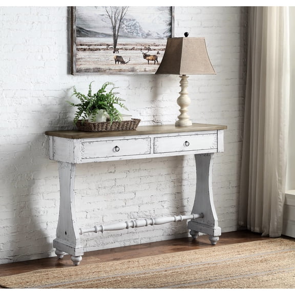 Antique Finish Console Table / For Library Entrance / 64lb Product Weight