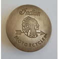 thumbnail image 1 of Antique Finish Solid Brass Indian Motorcycle Biker 1.75" Badge Lapel Pin by MDream, 1 of 2