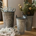 thumbnail image 1 of Antique Floral Carving Iron Flower Pot, 1 of 8