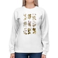 thumbnail image 1 of Antique Floral Grid Ii Sweatshirt Women -Vision Studio Designs, Female Small, 1 of 4