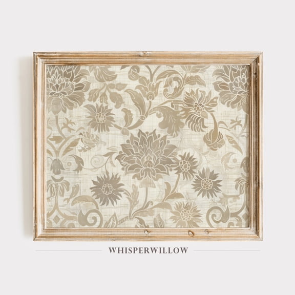 Antique Floral Muted Pattern, ABLE Print, Accent Wall Art, Vintage Flower Art, Rustic Countryside, Elegant Wall Decor Poster Decor, Size 8x12 UNFFRAMED F03.1.8l1731