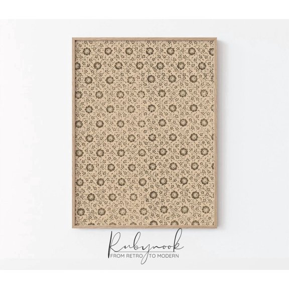 Antique Floral Pattern Unframed Paper Print