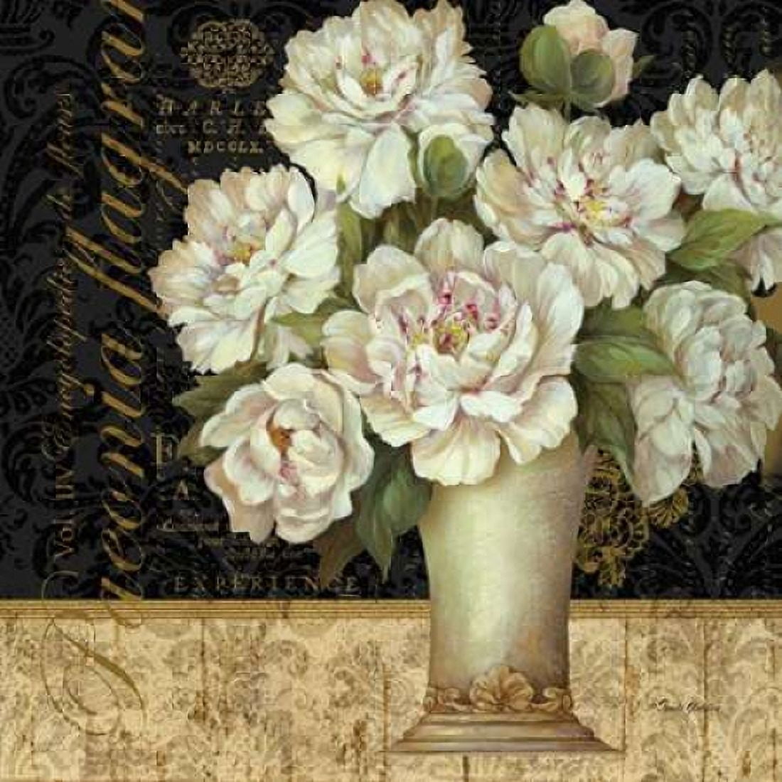 Antique Floral Still Life II Canvas Art - Pamela Gladding (24 x 24)
