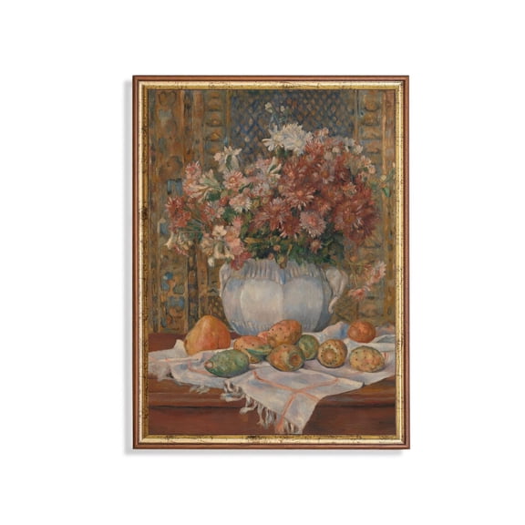 Antique Floral Still Life Poster French Country Kitchen Decor Home Decor, 16x24 UNFRAMED