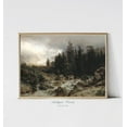 thumbnail image 1 of Antique Forest Wall Art, Vintage Mountain Landscape, Nordic Landscape Poster, Rustic Farmhouse Decor, Mountain Poster, Unframed Poster Size 16x24, 1 of 4