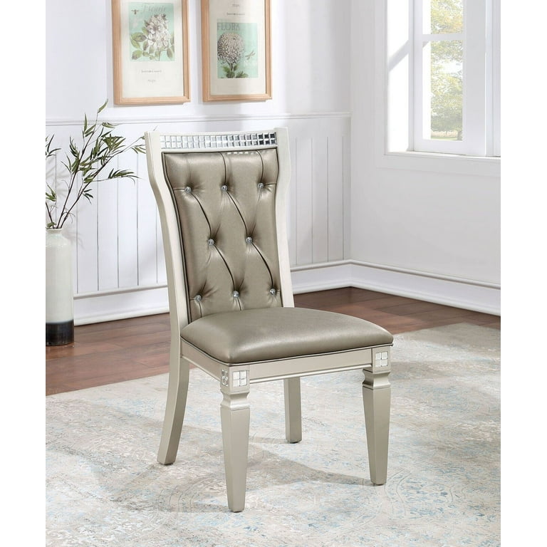 Dining Room Grey Leatherette Dining Chairs Antique Formal Warm