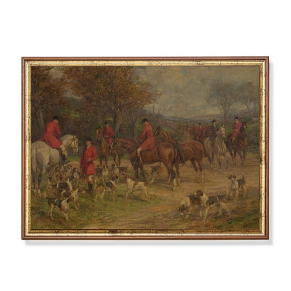 Antique Fox Hunt 19th Century Equestrian Art Unframed Paper Print