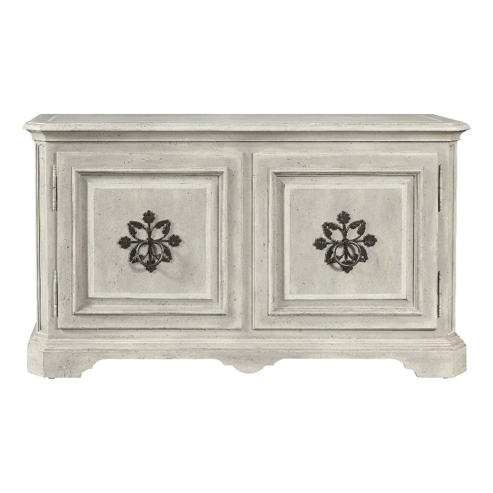 Antique French 2 Door Wood Credenza in White Finish by Pulaski Furniture