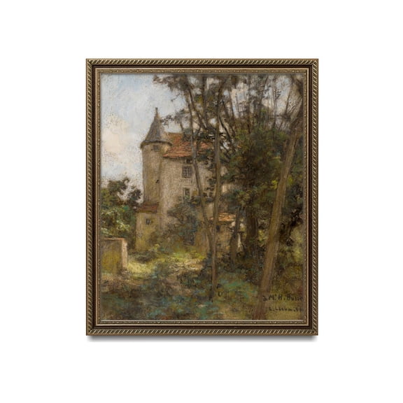 Antique French Chateau Landscape Poster Decor For Living Room Bedroom, Size 8x12 UNFFRAMED F03.1.7l997