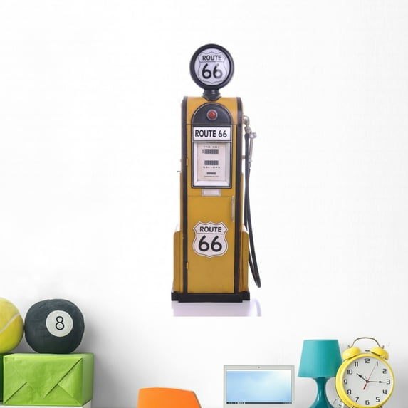Antique Fuel Pump Wall Decal by Wallmonkeys Peel and Stick Graphic (48 in H x 32 in W) WM142025