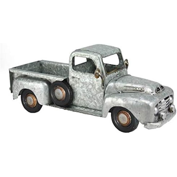 Antique Galvanized Metal Farm Truck Planter - Farm Truck Decoration Fall Christmas$$Garden & Patio