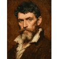 thumbnail image 1 of Antique Gentleman Portrait Canvas Print, Vintage Moody Rustic Fine Art, Classic Wall Decor, 1 of 8