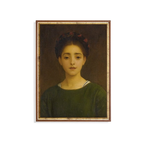 Antique Girl Portrait 19Th Century Old Master Vintage Portrait Gallery Living Room Wall Art Unframed Paper Print