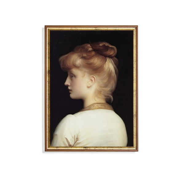 Antique Girl Portrait, Moody Fine Art Poster UNFRAMED Poster, 24x36