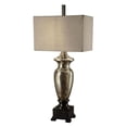 thumbnail image 1 of Antique Glass 40-Inch Table Lamp, Aged Nickel, 1 of 9