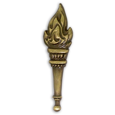 Antique Gold 3D Torch Knowledge Leadership Lapel Pin