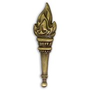 Antique Gold 3D Torch Knowledge Leadership Lapel Pin