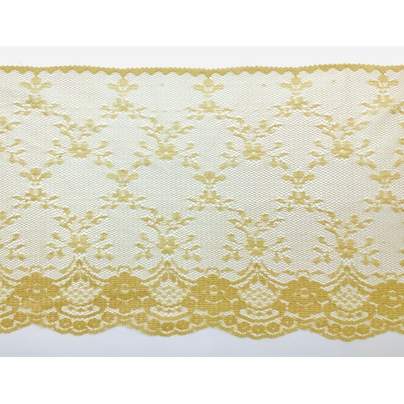 Antique Gold 6-1/2" Flat Fancy Lace - 5 Yards