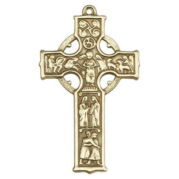 Antique Gold Celtic Cross Keychain