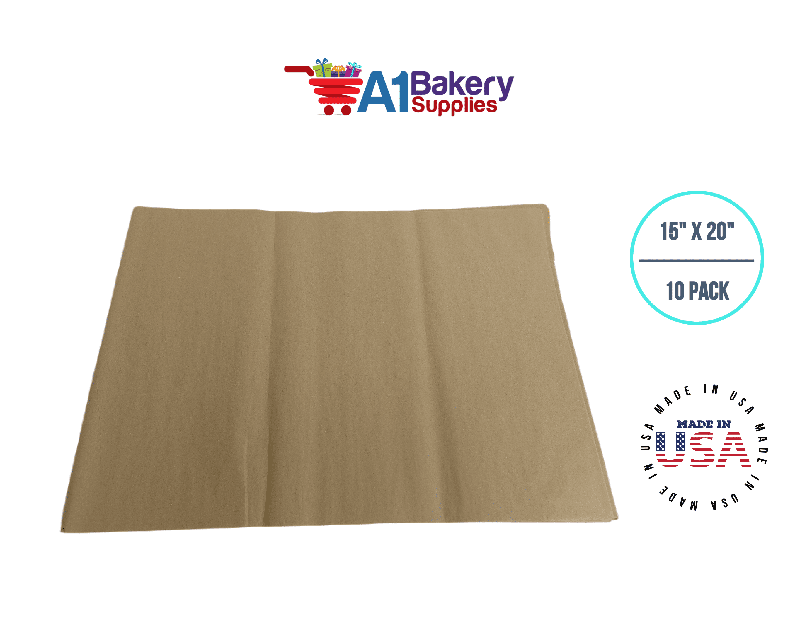 Antique Gold Tissue Paper Squares, Bulk 480 Sheets, Premium Gift Wrap by A1 Bakery Supplies, Large 15x20 Inch