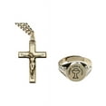 thumbnail image 1 of Antique Gold Crucifix Ring Set, 1 of 1