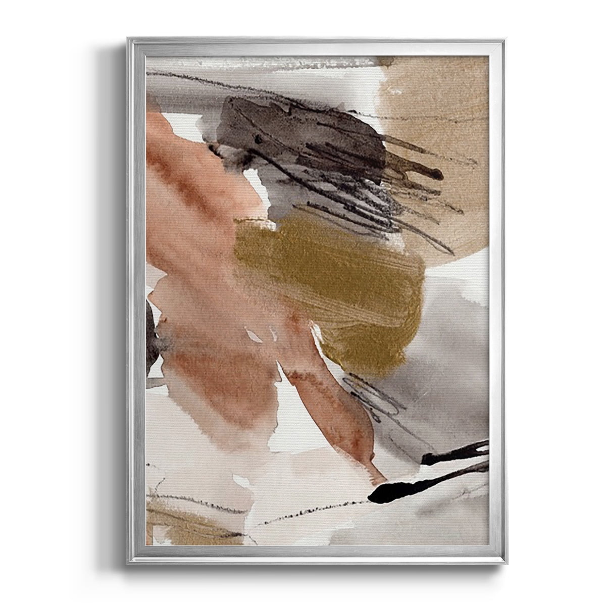 Abstract Hand Detailed Canvas Print with Black Frame