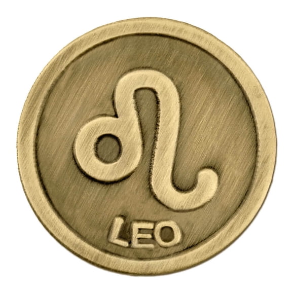 PinMart Antique Gold Leo Zodiac Lion Symbol Lapel Pin