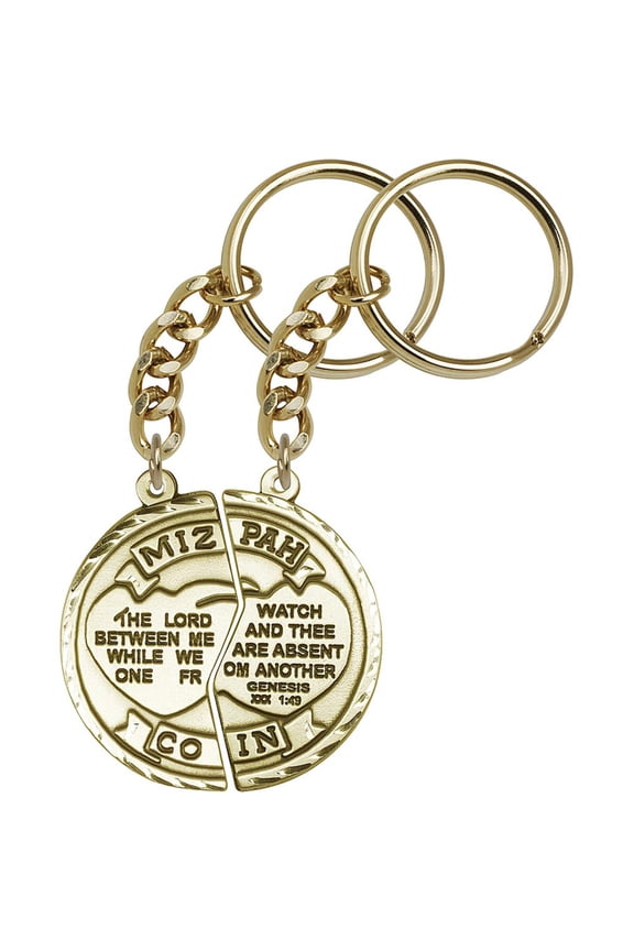 Antique Gold Miz Pah Keychain