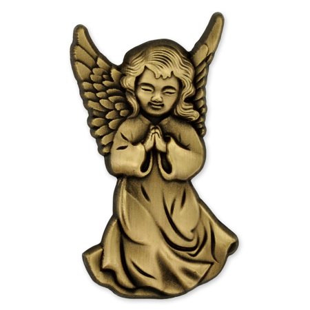 Antique Gold Praying Angel Spiritual Lapel Pin