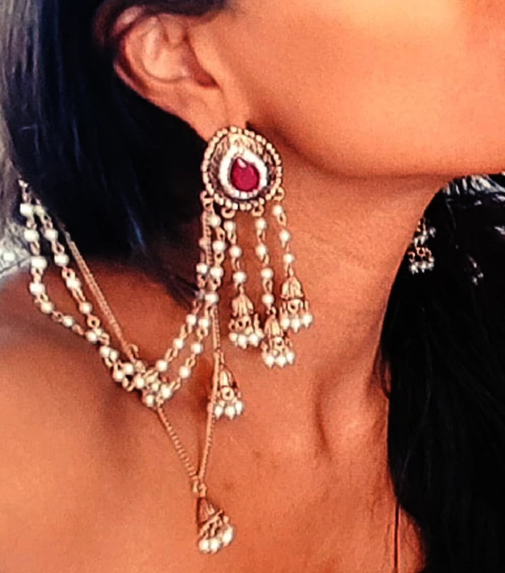 kundan-wrap-around-earrings-traditional-indian-ear-cuffs-trend- | Ear cuff,  Ear jewelry, Jewelry trends