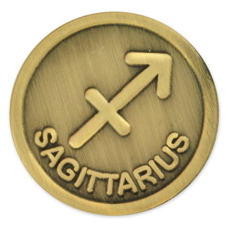 Antique Gold Sagittarius Zodiac Archer Symbol Lapel Pin