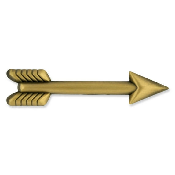 Antique Gold Shooting Arrow Lapel Pin