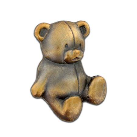 Antique Gold Teddy Bear Stuffed Animal Lapel Pin