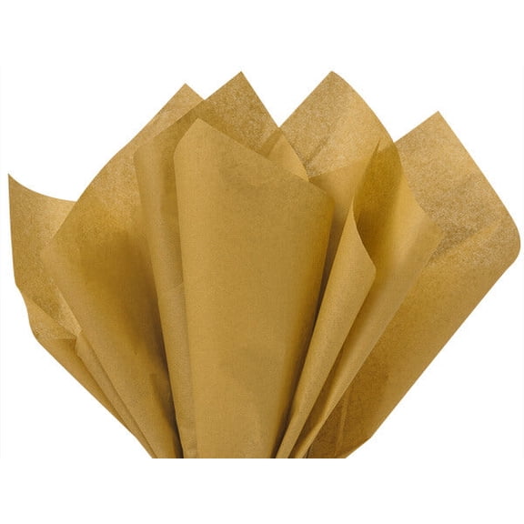 Antique Gold Tissue Paper Squares, 24 Sheets, Feronia Packaging, Large 20x30 Inch