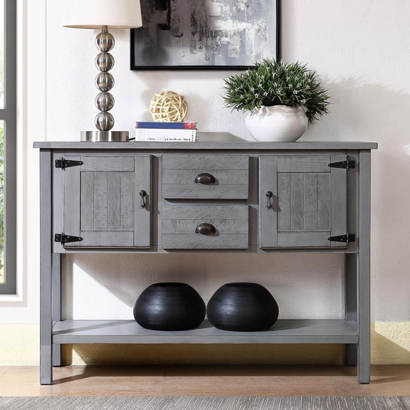 Antique Gray Color - Easy to Clean - Can be Used as Couch or Entry Table - Keep Home Neat