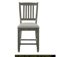 Antique Gray Counter Height Chairs Set of 2 Upholstered Dining Chairs