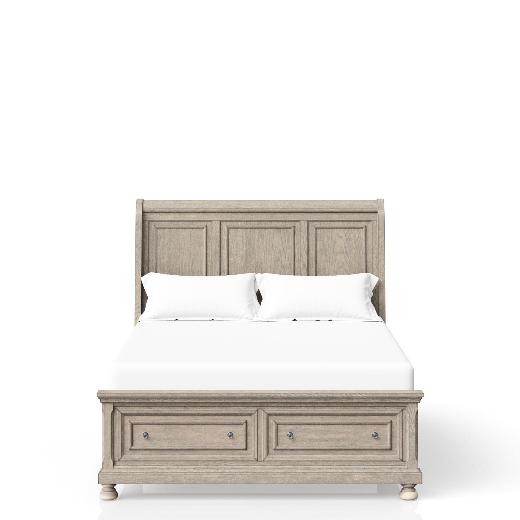 Antique Gray King Storage Bed, 2 Drawer Facility, Robust Construction ...