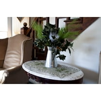 Antique Green Leaf on Sage Green Rectangular Runner (14" x 27" | 16" x 35"/45"/70")