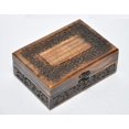 thumbnail image 1 of Antique Handmade Wooden Engraving Hand Carved Jewellery Box for Women-Men Jewel | Home Decor Accents | Decorative Boxes | Storage & Organiser (7" x 5" x 2.5", Antique Border), 1 of 1