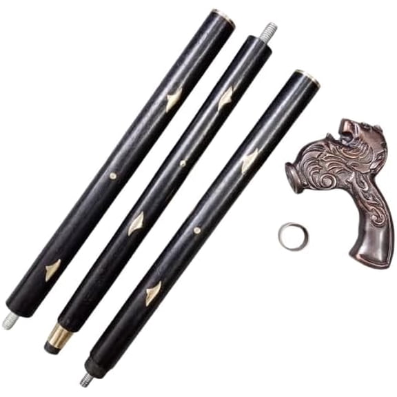 Antique Head Handle Walking Stick Vintage Designer Wooden Walking Cane Stick Brand Generic Material Aluminum Color Brown Shaft Material Aluminum Extended Length 35 Inches