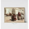 thumbnail image 1 of Antique India, Traditional India Market Wall Art, Antique Indian Woman Poster, Vintage India Home Decor, Cityscape Poster,, Stretched Canvas Size 16x24, 1 of 4