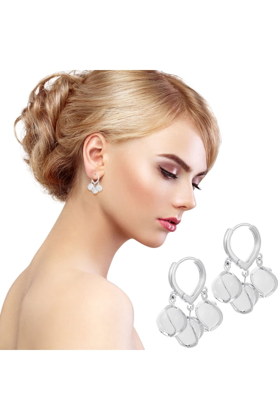 Antique Indian Tribal Boho Earrings, Hollow Flower Alloy Earrings with 0.8mm Pin OPP-Packaged