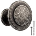 thumbnail image 1 of Antique Iron Kitchen Cabinet Knobs - 1 1/4 Inch Round Drawer Handles - 10 Pack of Kitchen Cabinet Hardware, 1 of 7