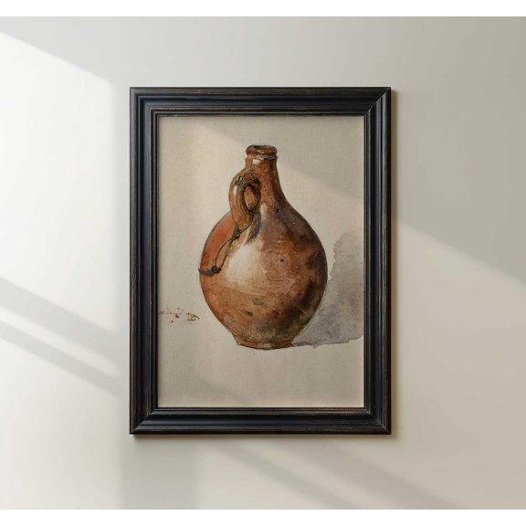 Antique Jug Watercolour Wall Art Print