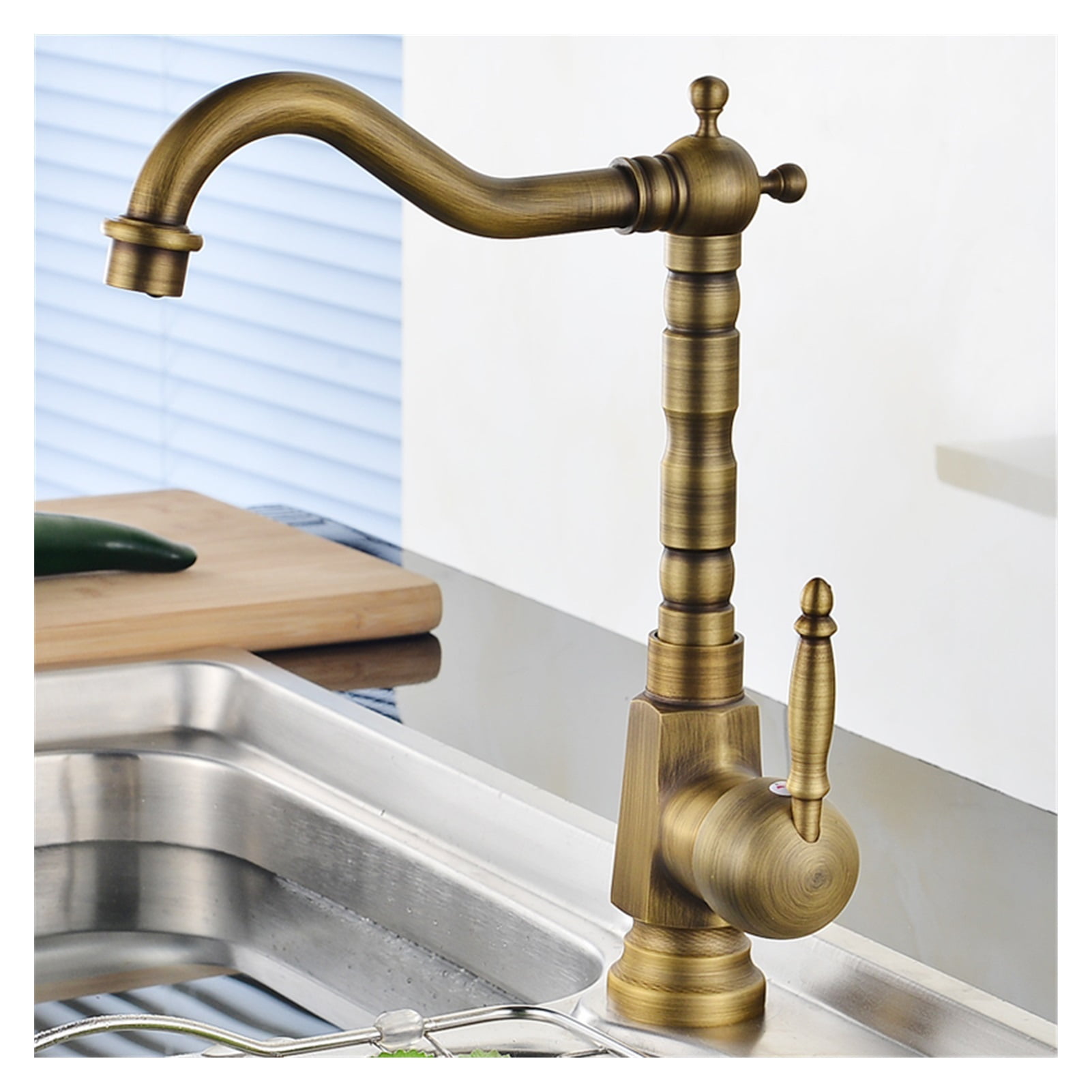 Antique Kitchen Faucet 360 Swivel Sink Mixer Tap Fashion Gold Sink ...