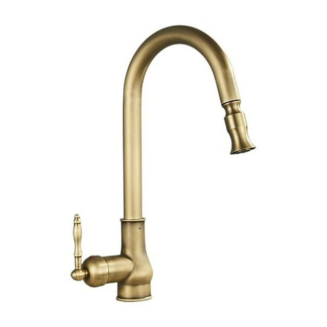 Antique Kitchen Faucet Pull Out Spray Kitchen Sink Single Handle, Deck ...