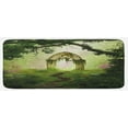 thumbnail image 1 of Antique Kitchen Mat, Old Aged Fantasy Gate in Forest Medieval Gothic Greenery Digital Art, Plush Decorative Kitchen Mat with Non Slip Backing, 47" X 19", Green Pale Green, by Ambesonne, 1 of 1