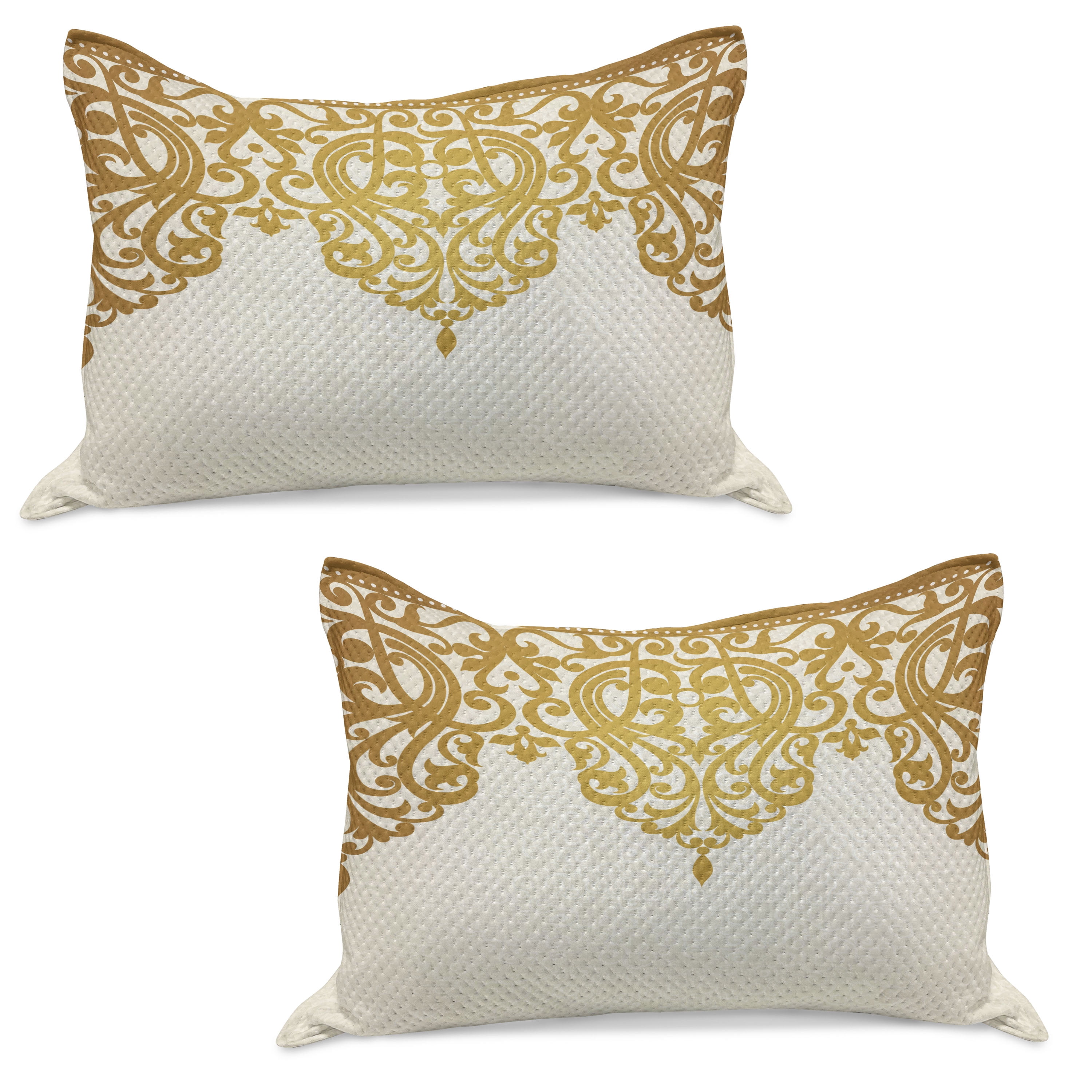 Antique Knitted Quilt Pillowcover Set of 2, Victorian Style Medieval