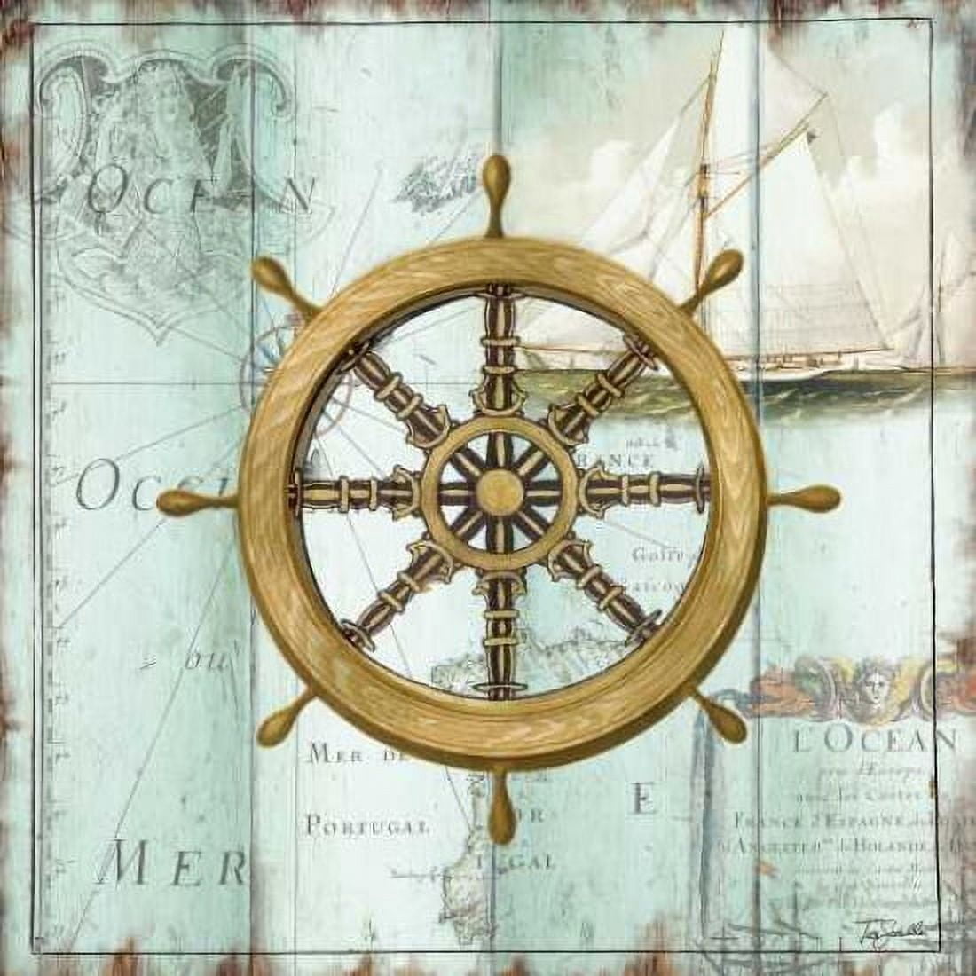 Antique La Mer VIII Canvas Art - Tre Sorelle Studios (24 x 24)