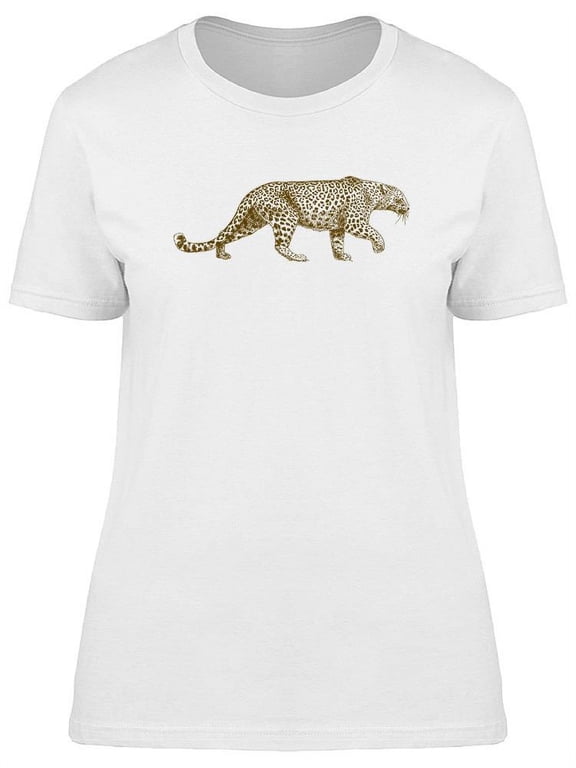 Antique Leopard Design T-Shirt Women -Image by Shutterstock, Female Large